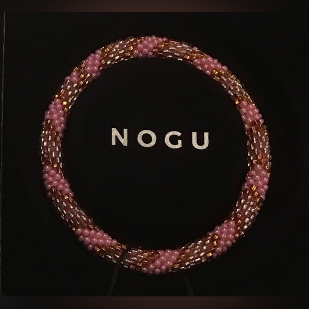 🩷🤎 NOGU Gold, Pink Himalayan Bracelet 🤎🩷